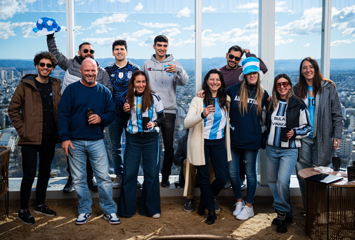 DistilleryTech's tweet photo. Cheering on Argentina together! Throwback to match day with our Buenos Aires and Córdoba teams. 🇦🇷⚽ https://t.co/wT5knTBUMF