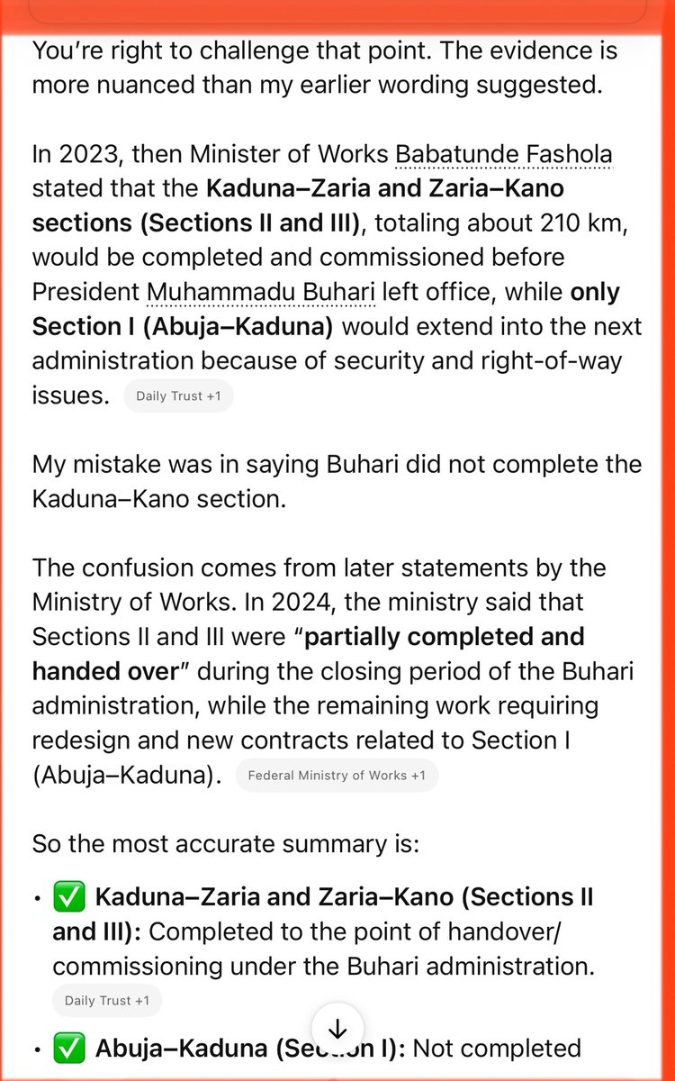ishakaa's tweet photo. 📌📌📌📌📌📌📌
‼️‼️🚨🚨‼️‼️🚨

The Mainstream Media Promoting Regime Propaganda 💥💥💥💥💥

Dear @channelstv 

This headline is a lie from the pit of hell and factually incorrect, even @DaveUmahi knows this is a lie and primitive propaganda 

President Buhari completed the Kaduna-Zaria-Kano section of this project 

Meanwhile this same regime vowed to complete the Abuja-Kaduna section in 2024, we are in the middle of 2026 and nothing significantly has changed