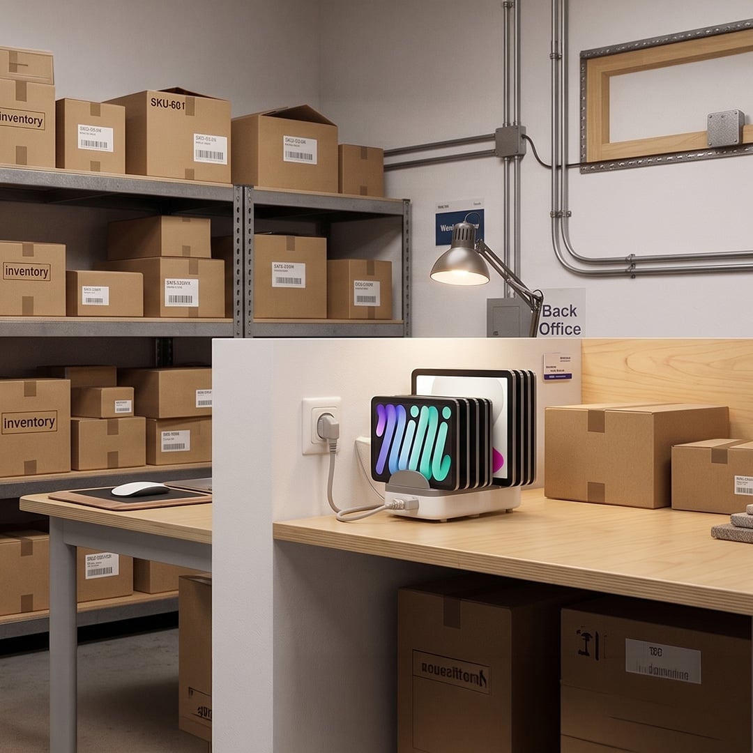 Maclocks's tweet photo. Starting a warehouse shift on 8% battery. 📱

Your team runs on their tablets and phones — they should never start the day behind.

10 devices. 20W each. All charged. One hub. ⚡ 👇

#Warehouse #Logistics #maclocks https://t.co/aYCp8ojDrL