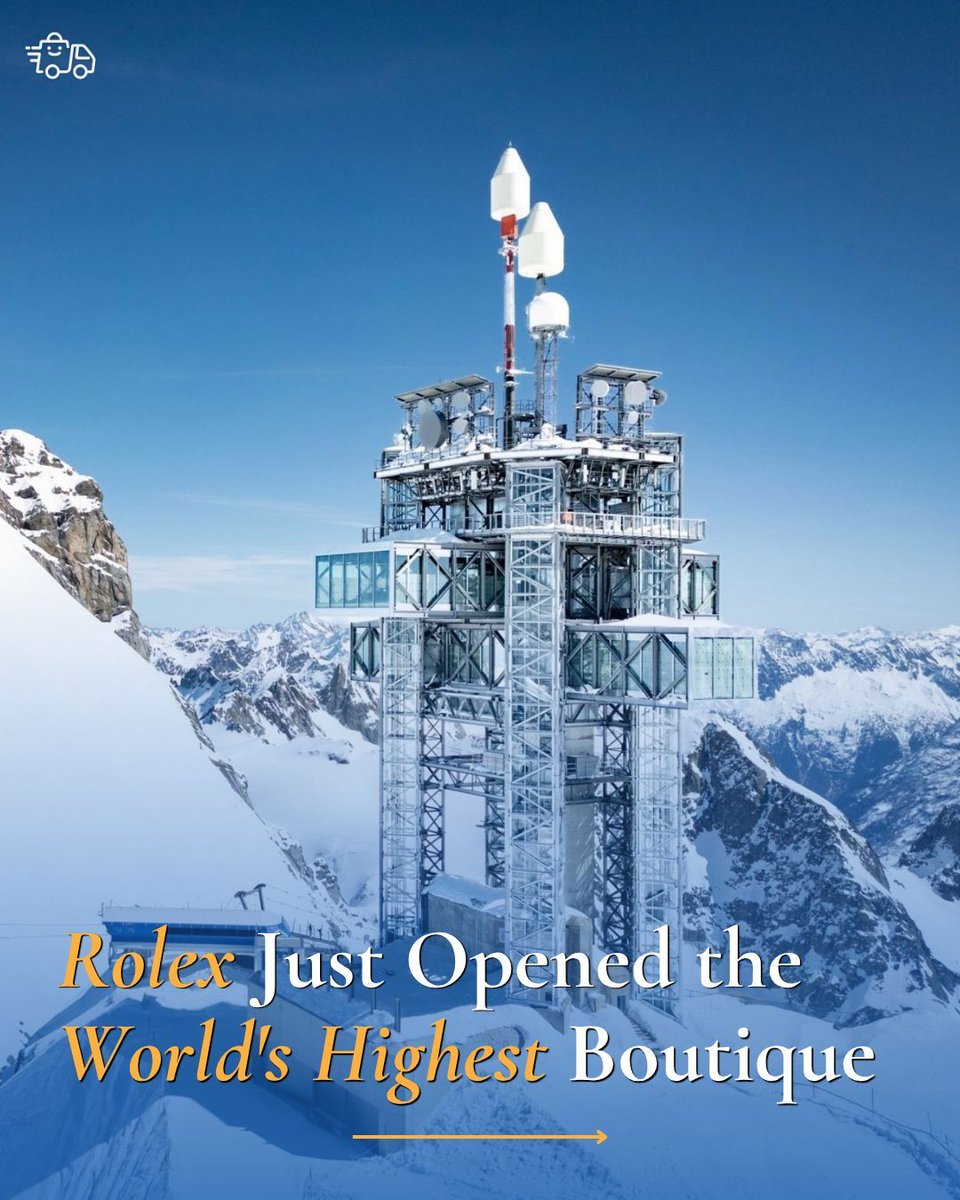 wecarrybags's tweet photo. The world's highest Rolex boutique has opened at over 3,000 metres on Mount Titlis in Switzerland.

Luxury retail is increasingly becoming destination retail, where architecture, hospitality and experience matter as much as the product itself.

#LuxuryRetail #ConsumerBrands https://t.co/zkZnCtgJAz
