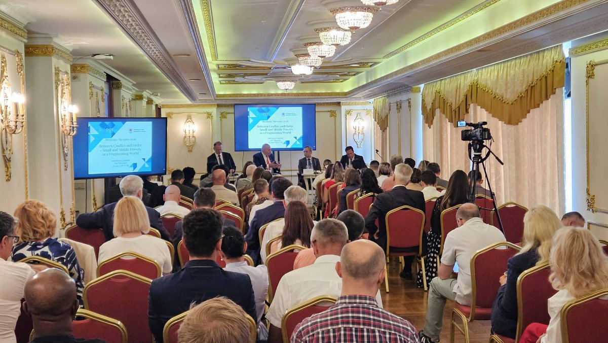 NevenCveticanin's tweet photo. Strategic Streams 2026 successfully concluded today in Belgrade.

Together with the Korean Embassy in Serbia, @strat_studies brought together diplomats and experts to discuss the future of the international order and the role of small and middle powers in fragmented world. https://t.co/Ur71wss4v3