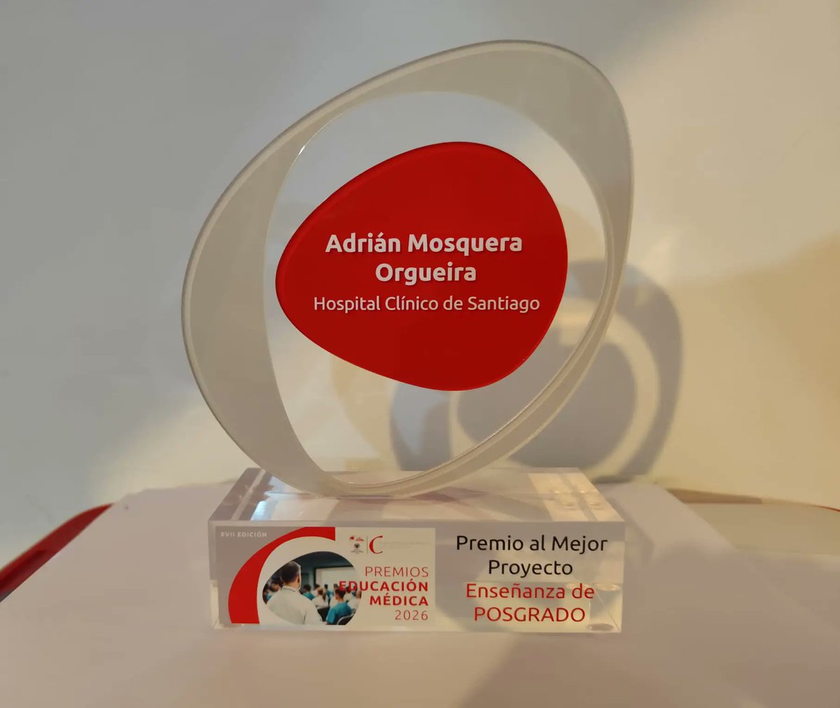 CodigoRojo_IA's tweet photo. Código Rojo recibe el premio de Educación Médica de la Cátedra @FundacionLilly – @unicomplutense en la categoría de Enseñanza de Posgrado y Formación de Especialistas.

Gracias a todos los que forman parte de este proyecto🫂

#IAenSalud #EducaciónMédica #Medicina https://t.co/ai4qV1CuJ7