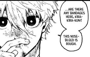 parfaitfangirl's tweet photo. Nagi scenes in chapter 352 - Official translations!

Poor boy went from shoujo Episode Nagi to shonen then seinen on Side-B by the amount he's been bleeding https://t.co/nM3jbxafOu