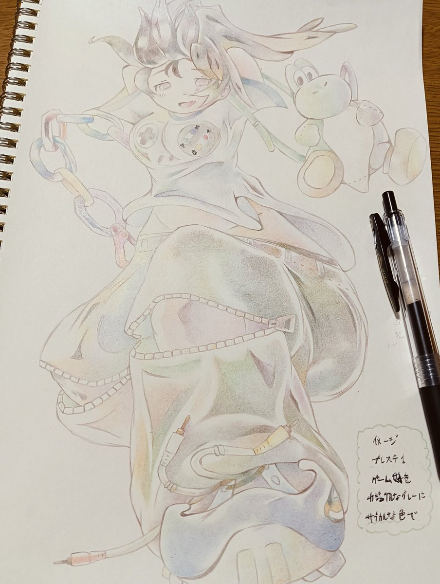he_Tasn's tweet photo. #今月描いた絵を晒そう
3枚しか完成できてない🥹
が、方向性が見えてきた１ヶ月でした‼️
みんな大好き！THEサブカルデザイン👗✨️ https://t.co/Eebs9vVd5L