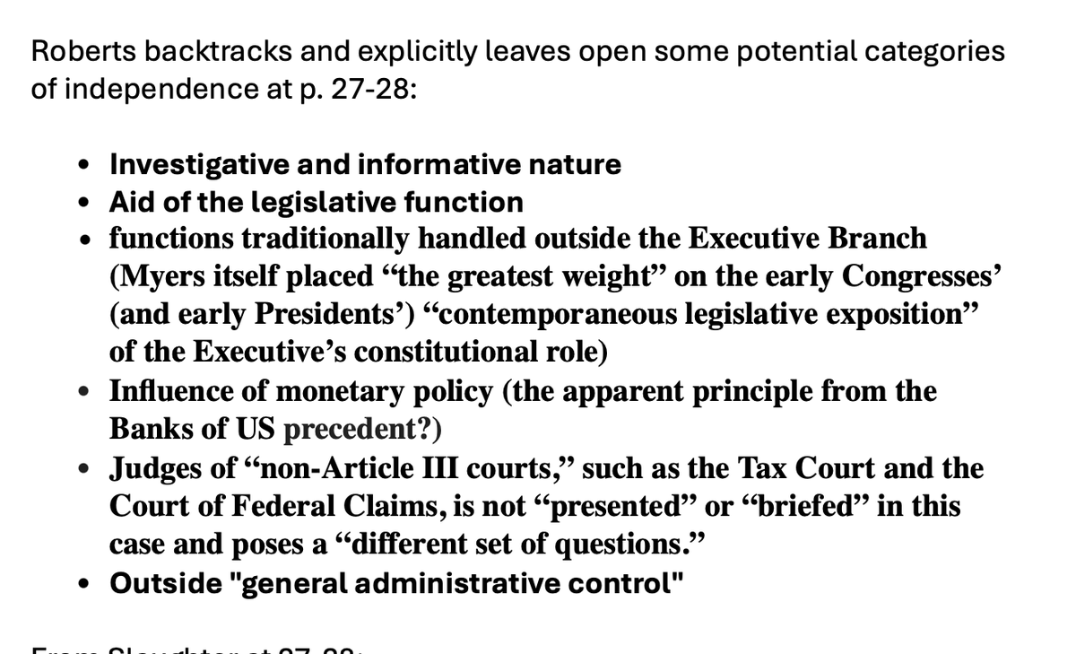jedshug's tweet photo. @AviSiegal @BaumanReal Indeed. See a long list of categories, each quasi-judicial or quasi-legislative, just with new labels.
Roberts majority, pages 27-28: https://t.co/Z4RJpkoNbK