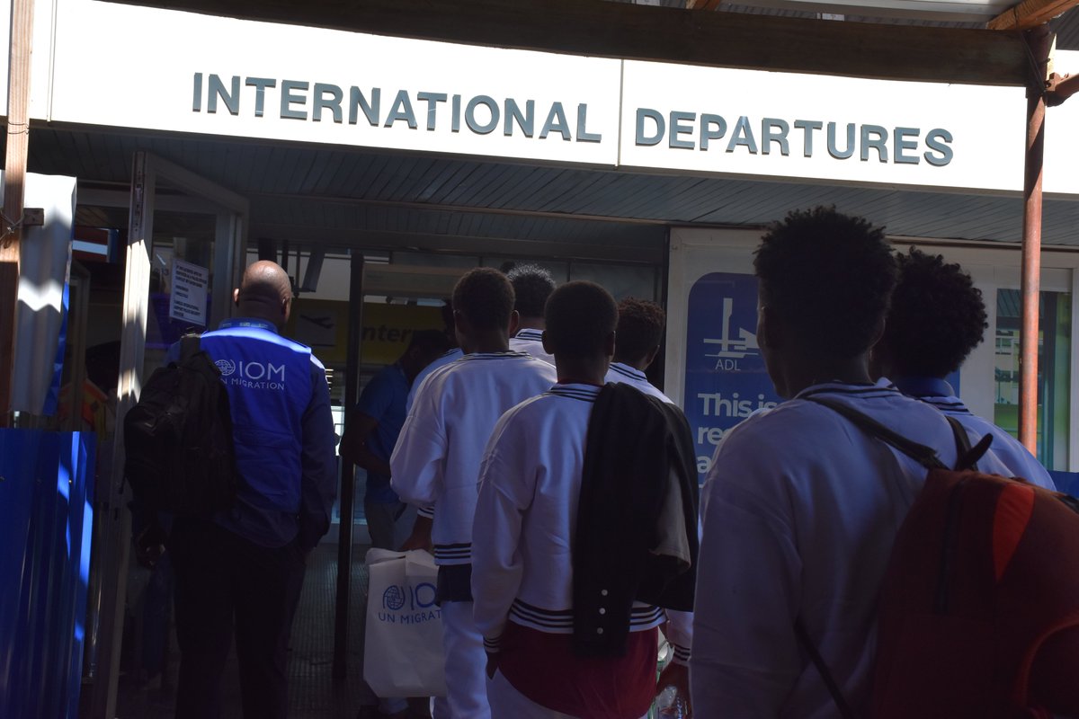 IOMMalawi's tweet photo. IOM facilitated the voluntary return of 11 Ethiopian migrants (9 adults, 2 minors) to Ethiopia via Kamuzu International Airport. Through the Assisted Voluntary Return (AVR) programme, IOM supported their safe, dignified and informed return in coordination with @Immigration_Mw https://t.co/6pBbMWeTr3
