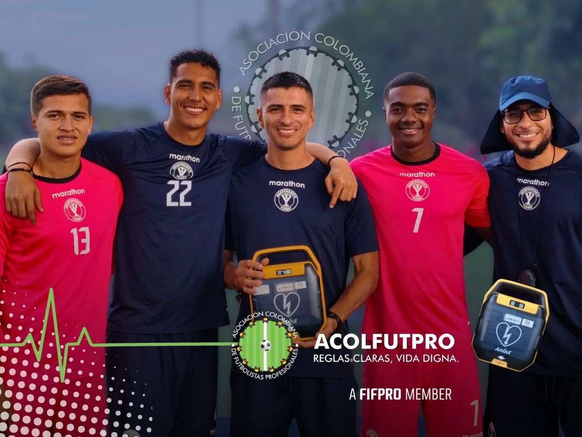 acolfutpro's tweet photo. ⚽❤️ En ACOLFUTPRO seguimos adelante con la entrega de Desfibriladores Externos Automáticos (DEA) a todos los planteles de futbolistas profesionales, hombres y mujeres.

En esta ocasión, nuestros compañeros del @idvyumbo  y del @UnionMagdalena ya cuentan con este dispositivo que fortalece los protocolos de emergencia en sus respectivos lugares de trabajo. 🛡️

@FIFPRO @FIFProAmerica