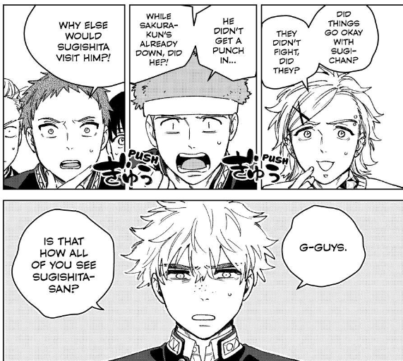 nyartem69's tweet photo. Sometimes I forget Nirei understands Sugishita way more than the rest of the class 😭

#WB221 https://t.co/J9b1Jqf0Wi