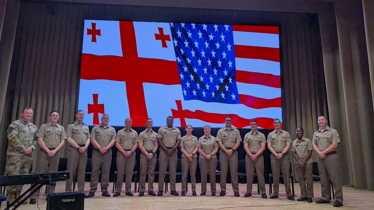 GeorgiaGuard's tweet photo. The 116th United States Army Band joined the Georgian Defense Force Band in Tbilisi for a performance celebrating the enduring partnership between Georgia &amp; the country of Georgia.
💪 Live here, work here, serve here.
👉 https://t.co/ahp8vqbGHH
#GeorgiaGuard #GuardStrong #ServeGA https://t.co/V2d2xOpR7X