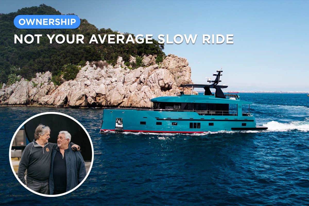 sytreports's tweet photo. 🌊  Not your average Slow Ride

Paul Kinkley, the owner of the Bering 78, Slow Ride, sits down with Leona Caanen to chat about his brand new yachts, her personalised features and his upcoming cruising plans.

📖Read the full story: https://t.co/dcbnrLNRm1

#Bering78 #SlowRide #yachtowner