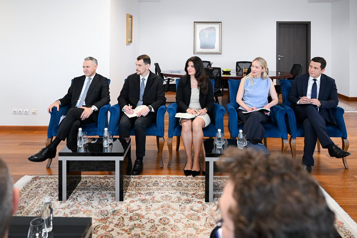 albinkurti's tweet photo. I welcomed today Valentina Superti, @eu_enlargement_'s Director for the Western Balkans, on her first visit to Kosova.

We have made real progress on EU reforms and standards: on rule of law, anti-corruption, political rights and civil liberties, and on free, fair and competitive elections. From a merit-based enlargement perspective, Kosova deserves candidate status and the opening of accession negotiations. 

We see the EU accession process for what it is, a process that strengthens our democratic institutions and the resilience of our society, raises our standards in environment, energy and transport, and deepens our shared values. In this, we have a shared responsibility with the EU.

We also discussed regional cooperation, including implementing Berlin Process agreements, particularly free movement with ID cards, still not ratified by Bosnia and Herzegovina, and the agreement on diploma recognition, which is being blocked by Serbia and is especially affecting the youth mobility of our region.