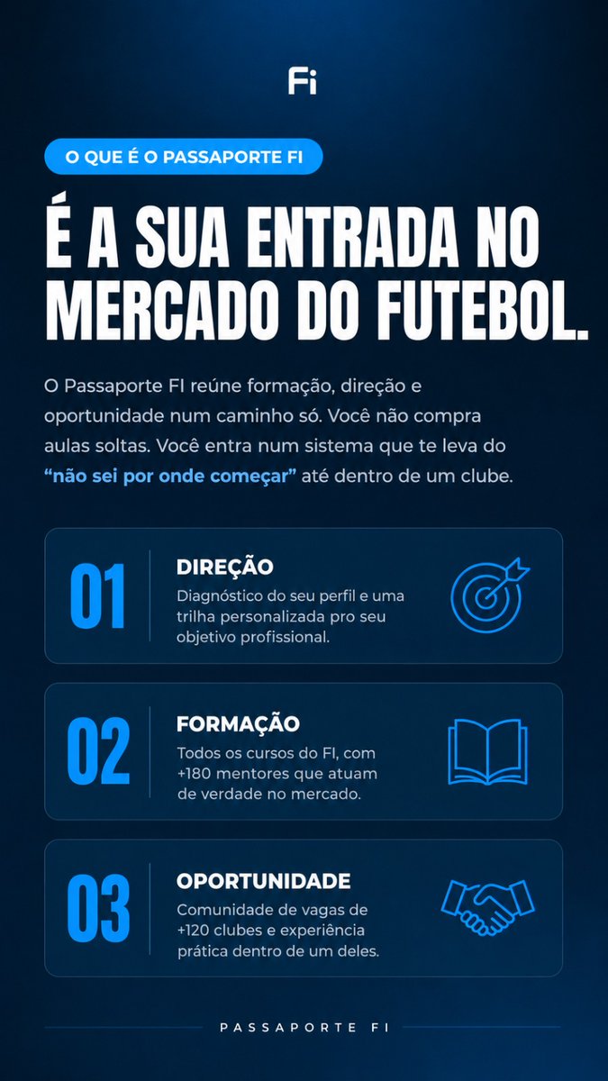 lbertozzi's tweet photo. O Passaporte FI sai do ar HOJE. E dessa vez não é força de expressão: depois de hoje, ele deixa de existir. 

É o acesso completo do Futebol Interativo num pagamento só: todas as formações da escola, comunidade com vagas de mais de 120 clubes e experiência prática dentro de um clube de verdade.

A mesma escola que já colocou 4.500 pessoas no mercado do futebol.

Se trabalhar com futebol é o seu objetivo, é agora.

Clique no link. 👇

https://t.co/Ry3ZrmeAX7