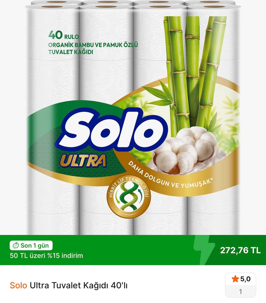 dropfirsat's tweet photo. 🛍️ Solo Ultra Tuvalet Kağıdı 40'lı

💰 2 Adet Alımda
Sepette Çıkan 50 TL Kuponla Adet 248₺

🔗 https://t.co/FCgAXqGl6y

💚Whatsapp Önemli Fırsatlar https://t.co/7HNEkcR0bo

#işbirliği #hepsiburada https://t.co/lUckx9gD4d
