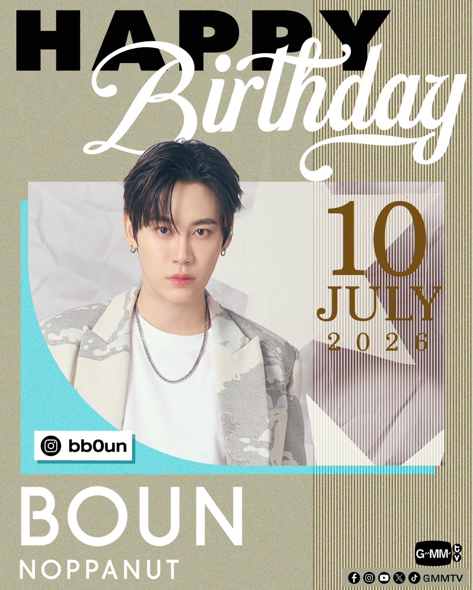 GMMTV's tweet photo. Happy Birthday to Boun

#GMMTV 
@bb0un https://t.co/YcLBJsGldv