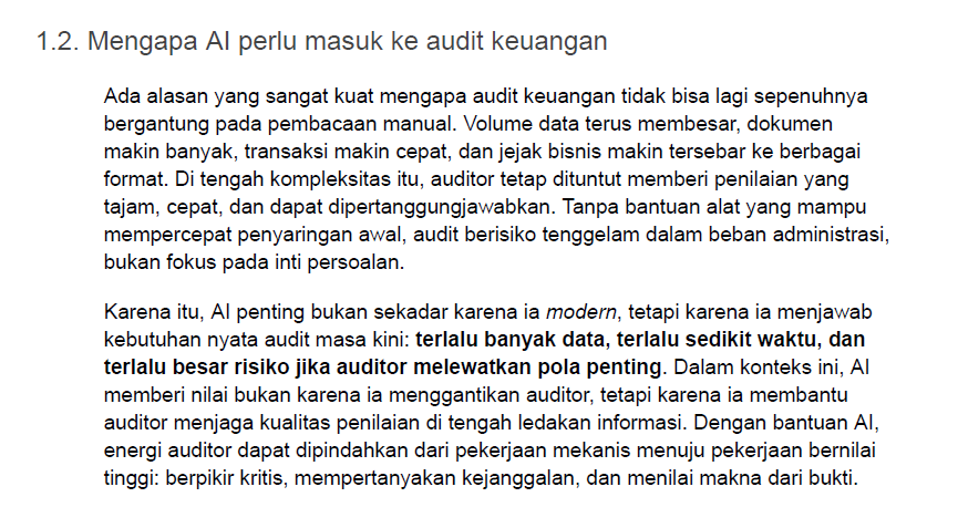 grcgeges's tweet photo. AUDITOR GA BAKAL DIGANTIKAN SAMA AI

Masa depan audit bukan:
🤖 AI menggantikan auditor.
Melainkan:
👨‍💼 Auditor yang menggunakan AI akan lebih unggul daripada auditor yang tidak menggunakannya

setuju ga guys? share opini klenn https://t.co/tHuzxXS067