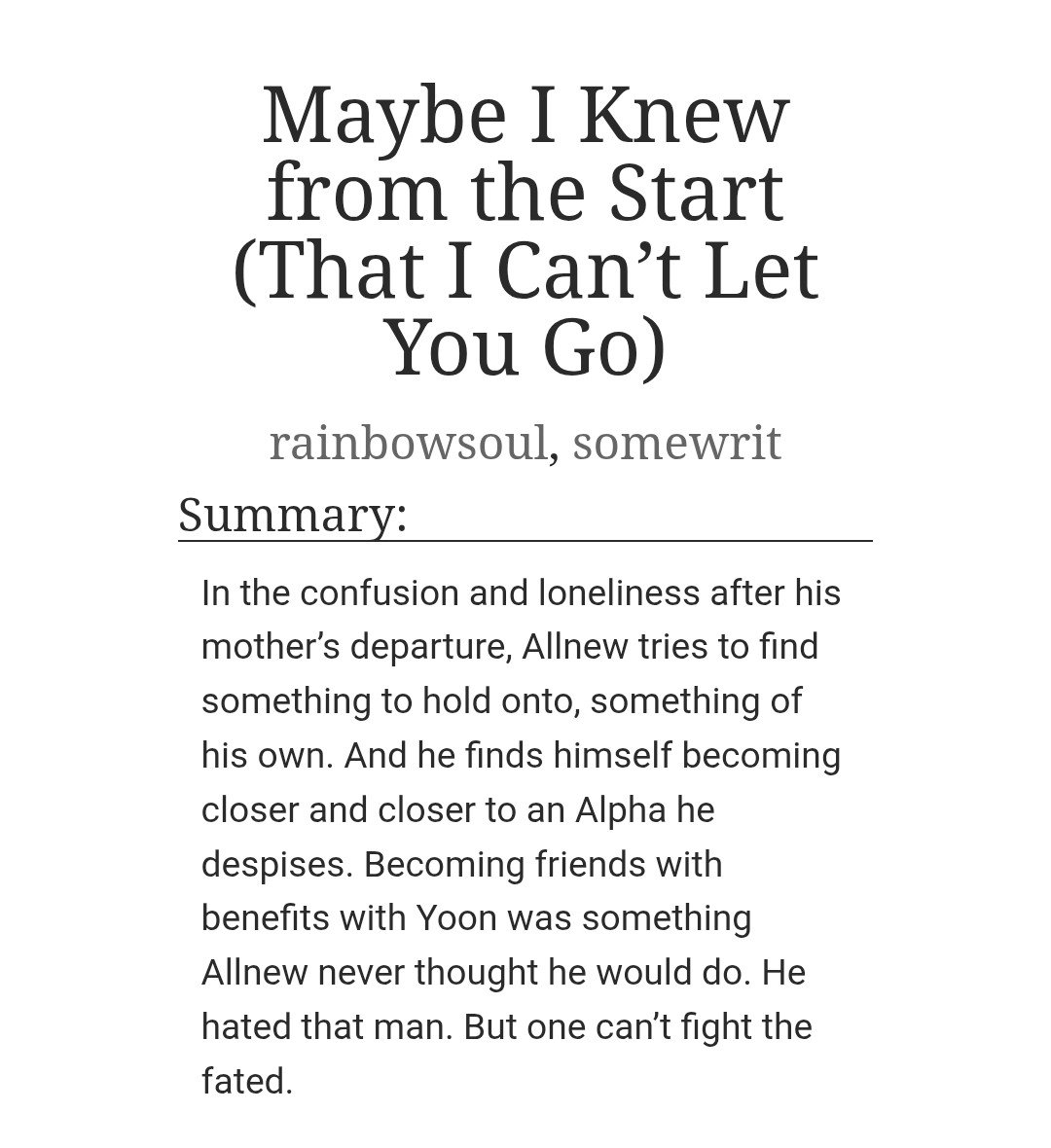 vintagemilepo's tweet photo. Maybe I Knew from the Start (That I Can't Let You Go) 🥀 

— rainbowsoul, somewrit 

https://t.co/PgANSE0sLN https://t.co/5ty7jSzbKm