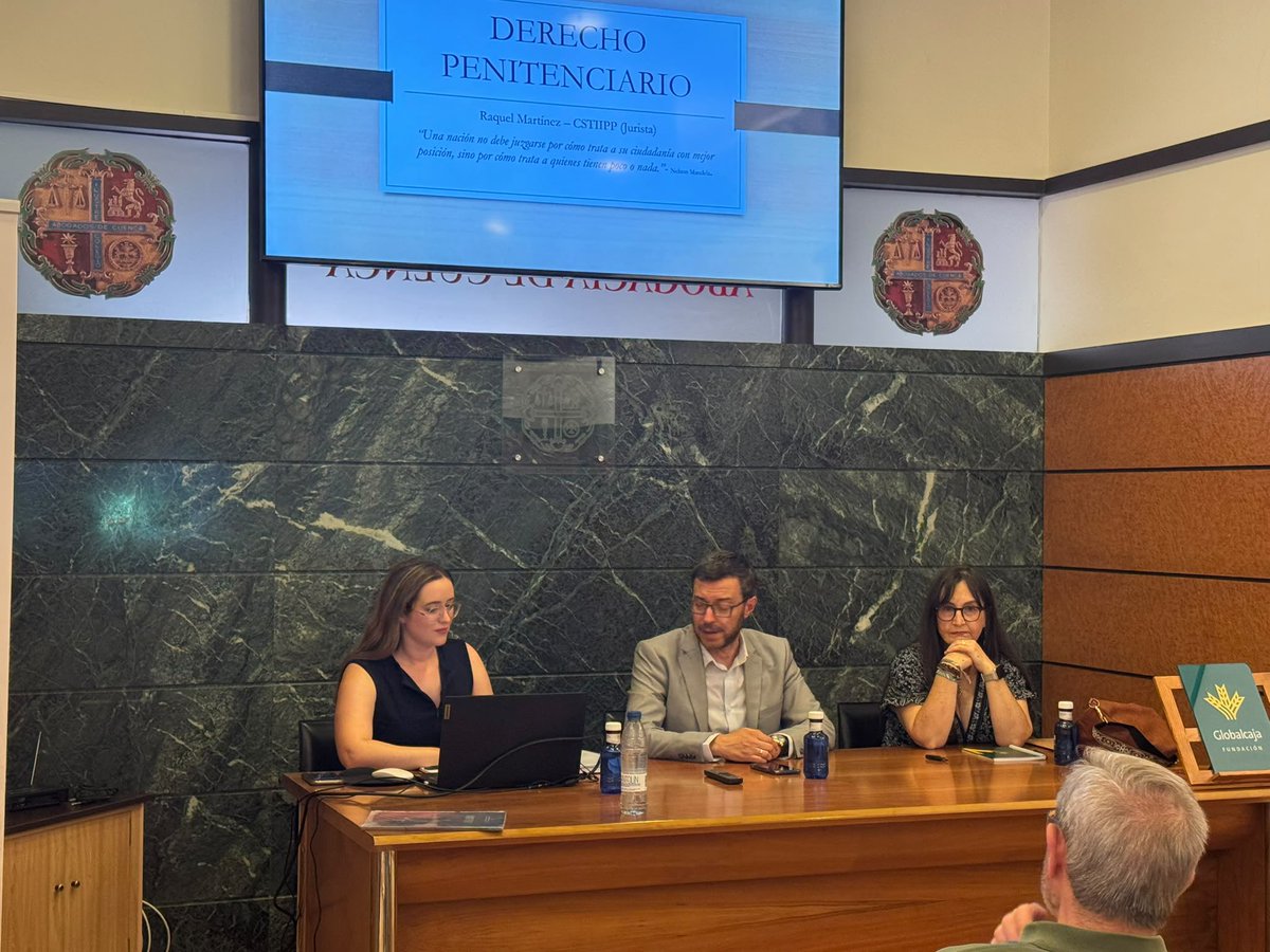 icacuenca's tweet photo. Jornada de Derecho Penitenciario con Raquel Martínez Ramos, Jurista de Instituciones Penitenciarias y Angustias Alcázar Escribano, Prof. de Derecho Penal y Penitenciario. Colabora Fundación Globalcaja. https://t.co/nA4eGJ16lS