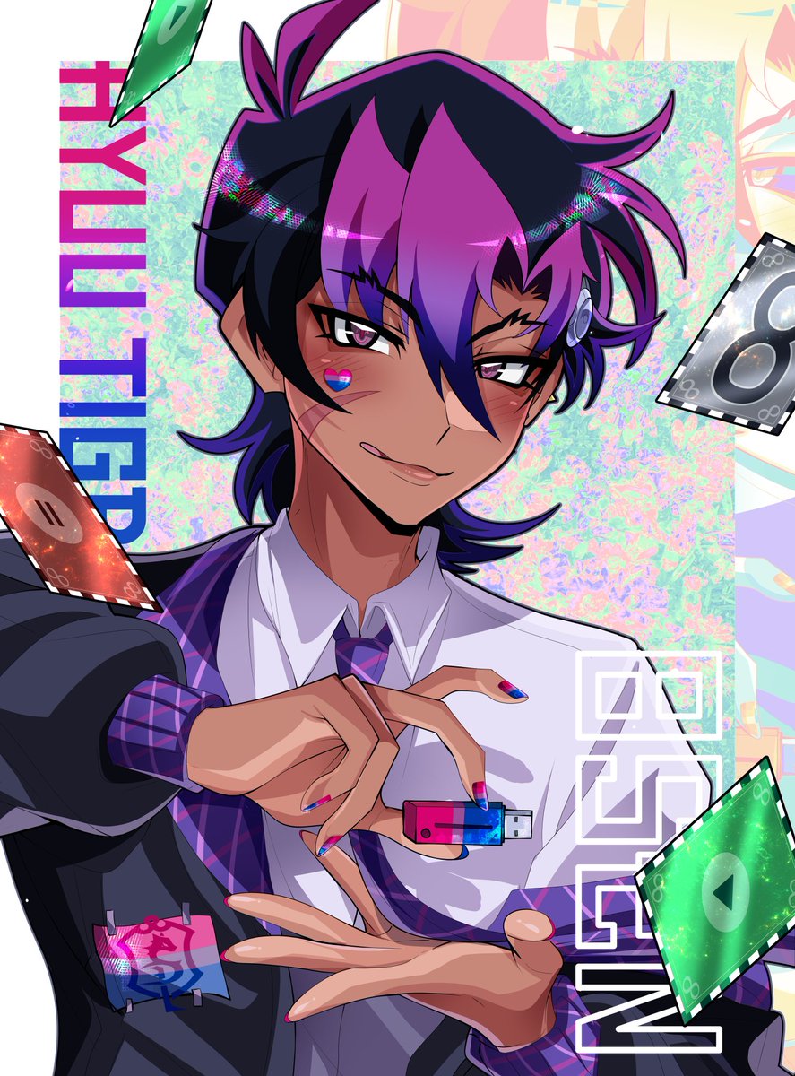 ITSASH0WTIME's tweet photo. The ever so dependable leader and innovator 💜💙🩷

Here's Hyuu Tigris from 8SEN:MELUNA! 🐈‍⬛ https://t.co/d7ctw4tUEW