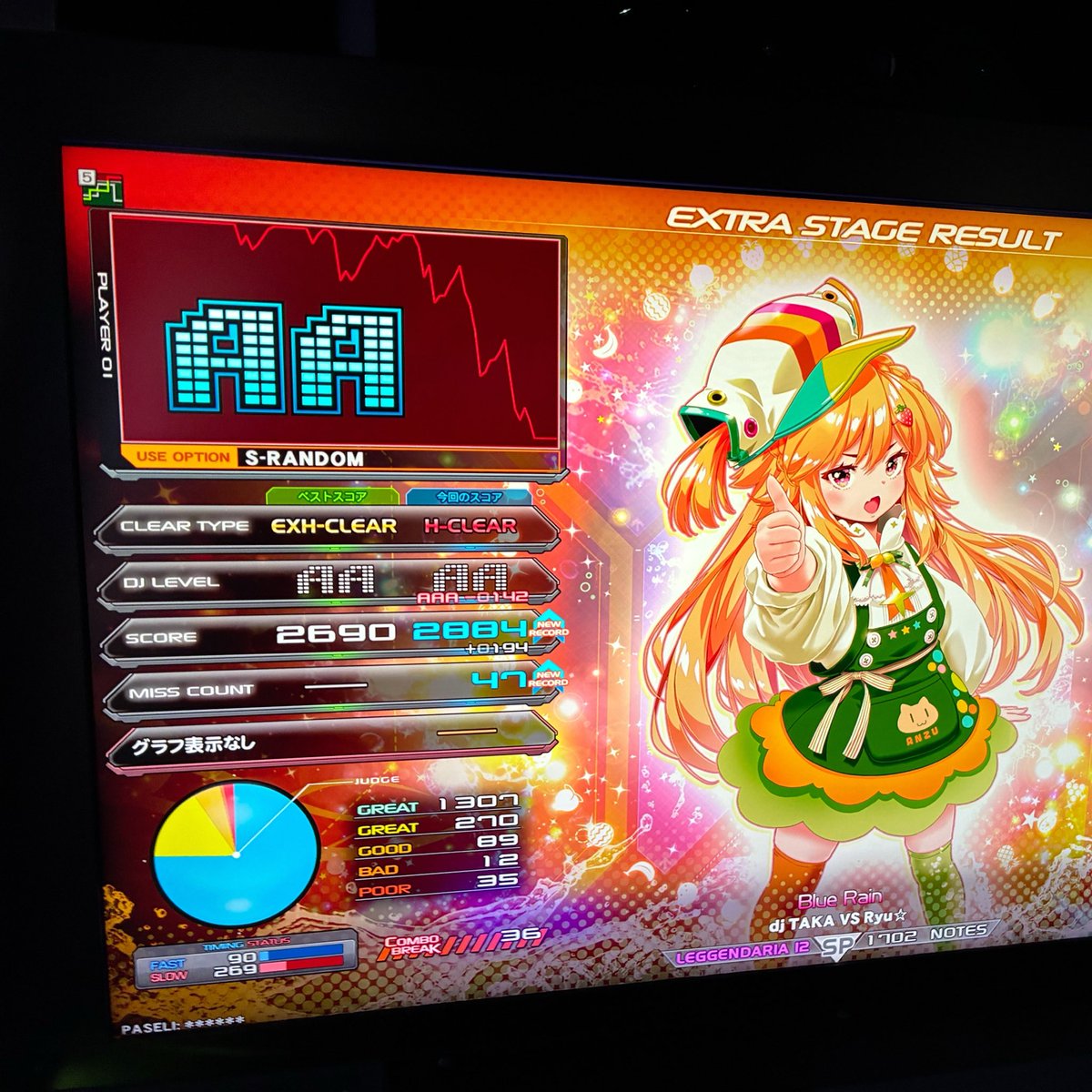 Rising_BS's tweet photo. サンダーリミs乱マッマイと青雨ダリアs乱ハード！
緑240白180+270判定-1.0でフォトンノーツ、キービームベリショにしたけど少し速過ぎるかも
朝おにぎり食べるの習慣化しないといけない https://t.co/C0PbJpg8ee