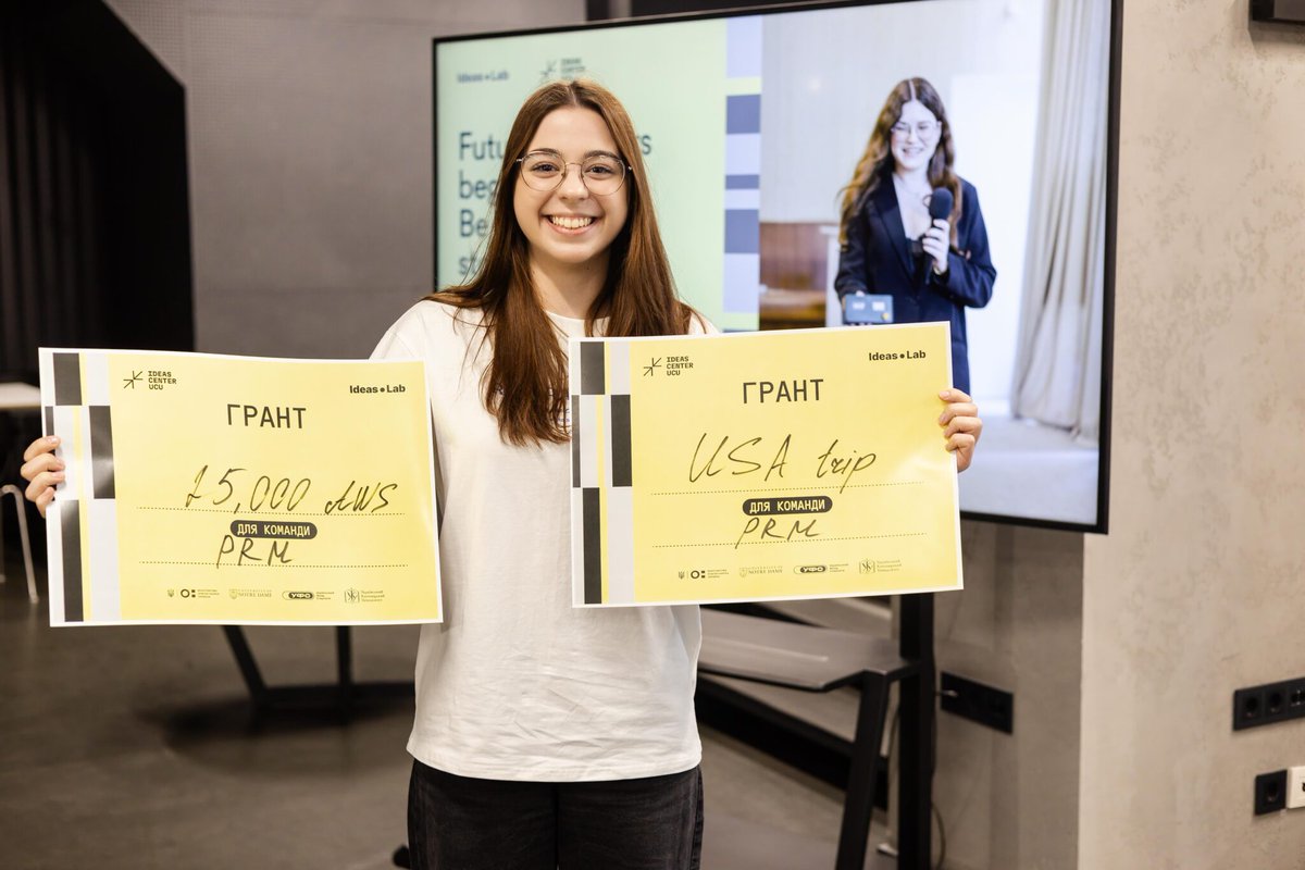 UCEFCanada's tweet photo. Olena Azarova, a student of the UCU bachelor’s program in Computer Sciences is developing the PRM digital platform to improve the rehabilitation experience for patients. She recently presented her project in the USA. https://t.co/hgKvPp4aLV https://t.co/YvEsWBMQ5u
