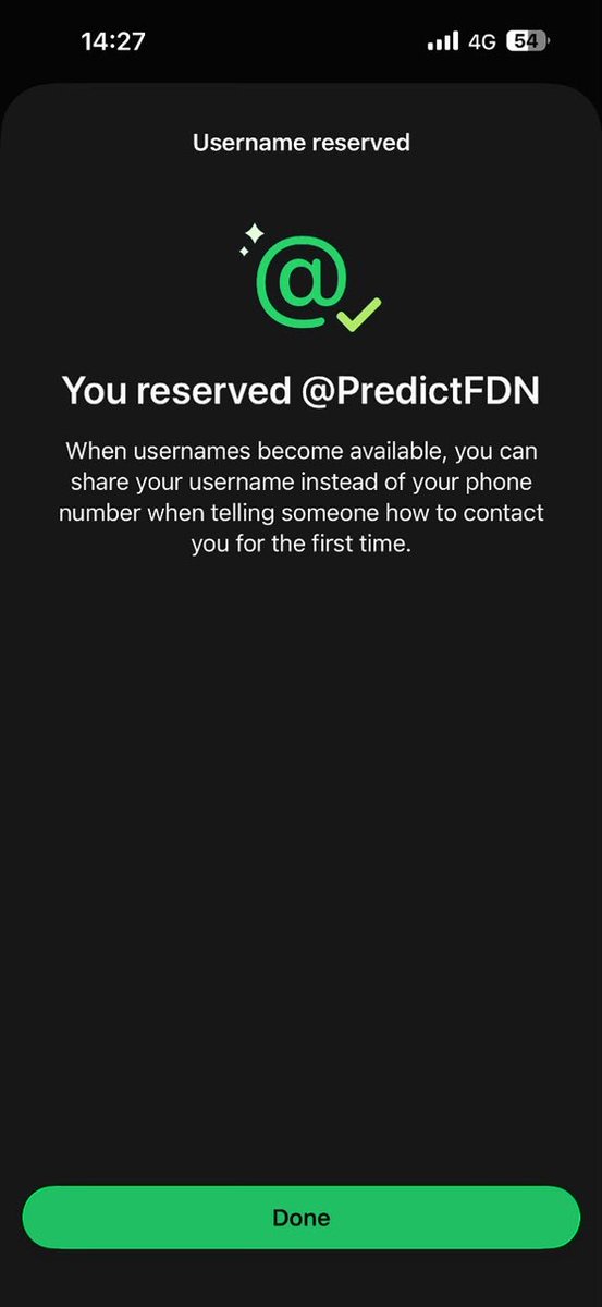 KARAN101000's tweet photo. I reserved my username on
@WhatsApp 

@PredictFDN https://t.co/nGiOSHY4vx