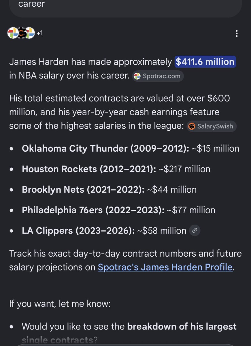 FewJackCity's tweet photo. @big_business_ Harden has a league MVP and probably made $400 million . Can I be a loser 😂😂😂 my goodness https://t.co/SHx0uHi8LJ