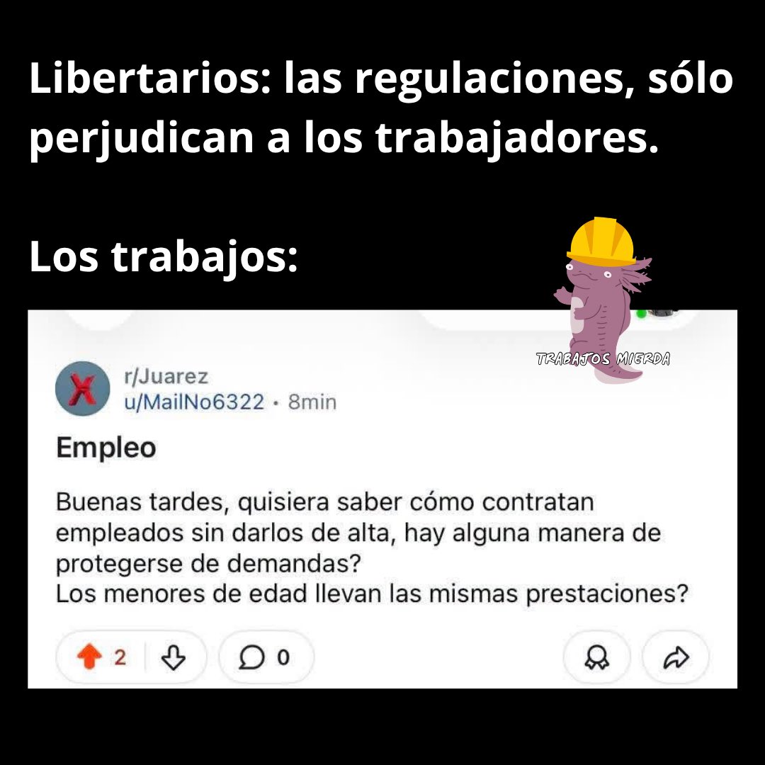 TrabajosMierda's tweet photo. Recuerden amiguitos, no es chiste cuando decimos que si un empresario pudiera, te esclavizaría a ti y a tu familia. Los derechos laborales se ganaron con sangre y tenemos que exigir que se hagan valer. https://t.co/m8wSEXfUpR