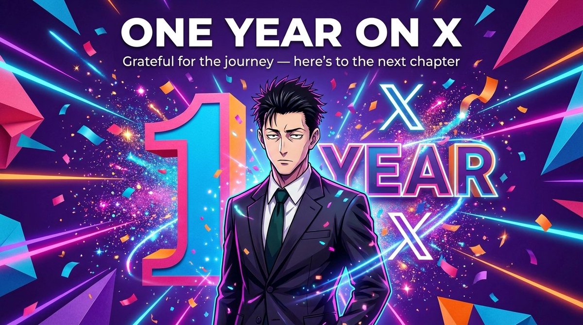 primeeth__'s tweet photo. 1 year on X today. Grateful for everyone I have met, built with, and learned from along the way. 

Here's to year two. 
#MyXAnniversary https://t.co/d0uz0WB7bc