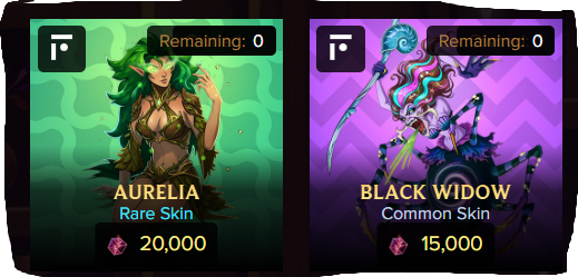 Merlinsmatrix's tweet photo. Limited edition Skins are now sold out.
#Splinterlands #SkinHunters https://t.co/nLE9fWKBXR