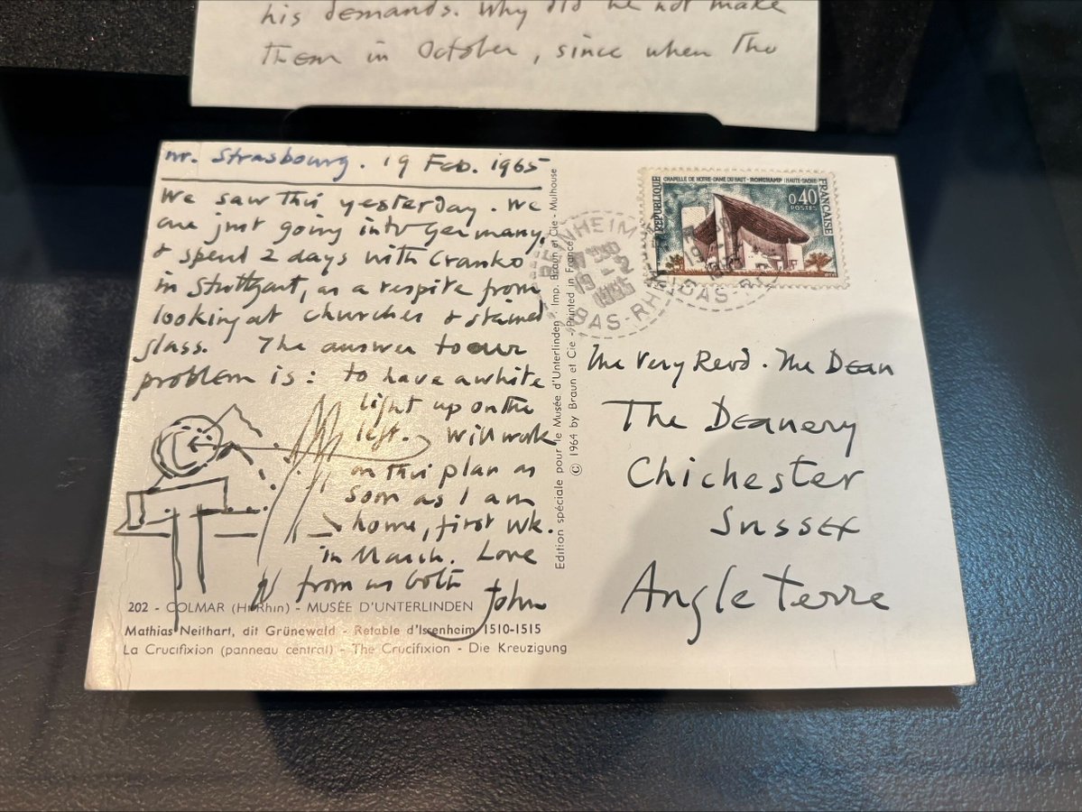 clinacre's tweet photo. Review of a lovely small exhibition Glowing + Alive at @ChiCathedral from my art diary looking at their tapestries by John Piper. https://t.co/PJuOWXc98n https://t.co/luxIBBZp3s