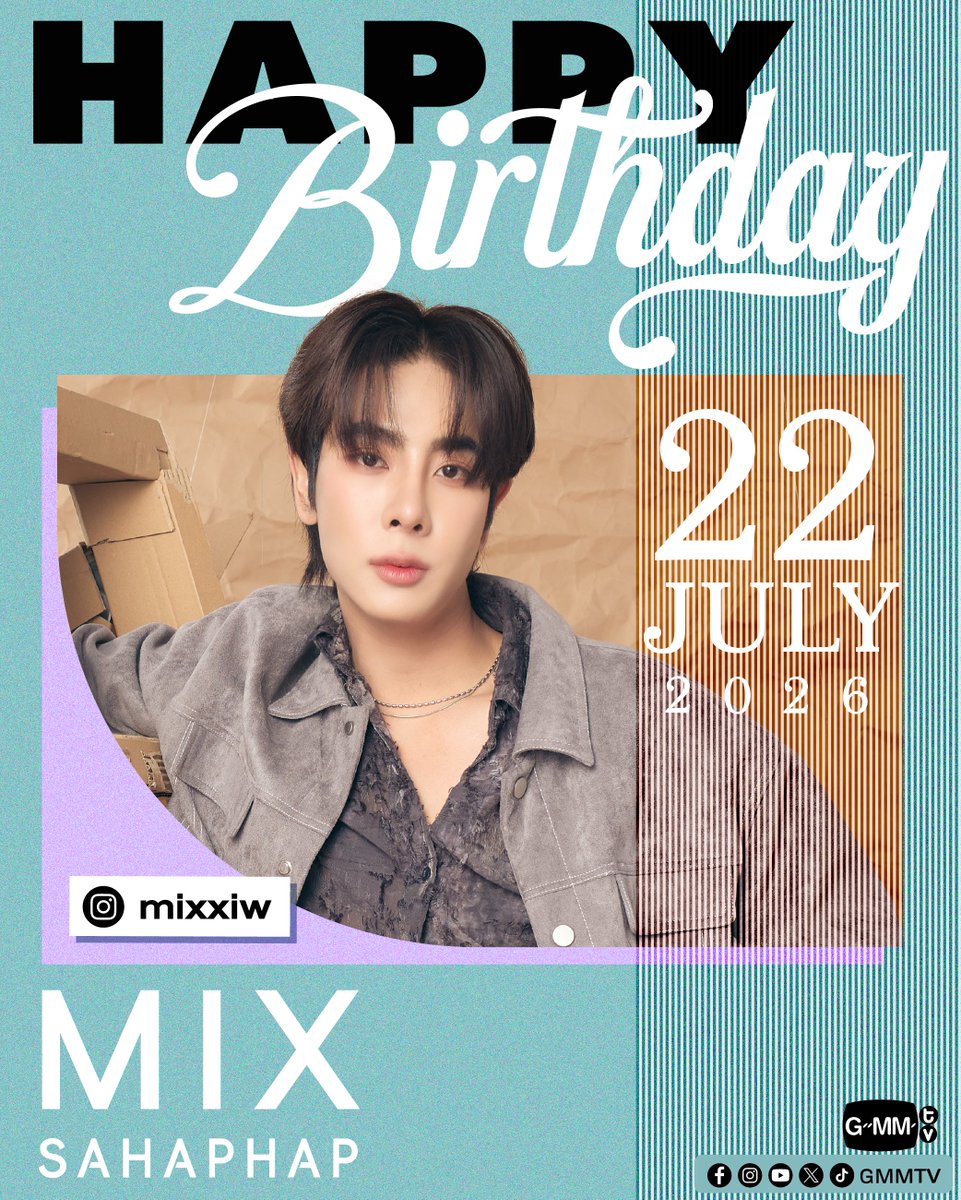 GMMTV's tweet photo. Happy Birthday to Mix

#GMMTV 
@wixxiws https://t.co/FH0WfnUOfR