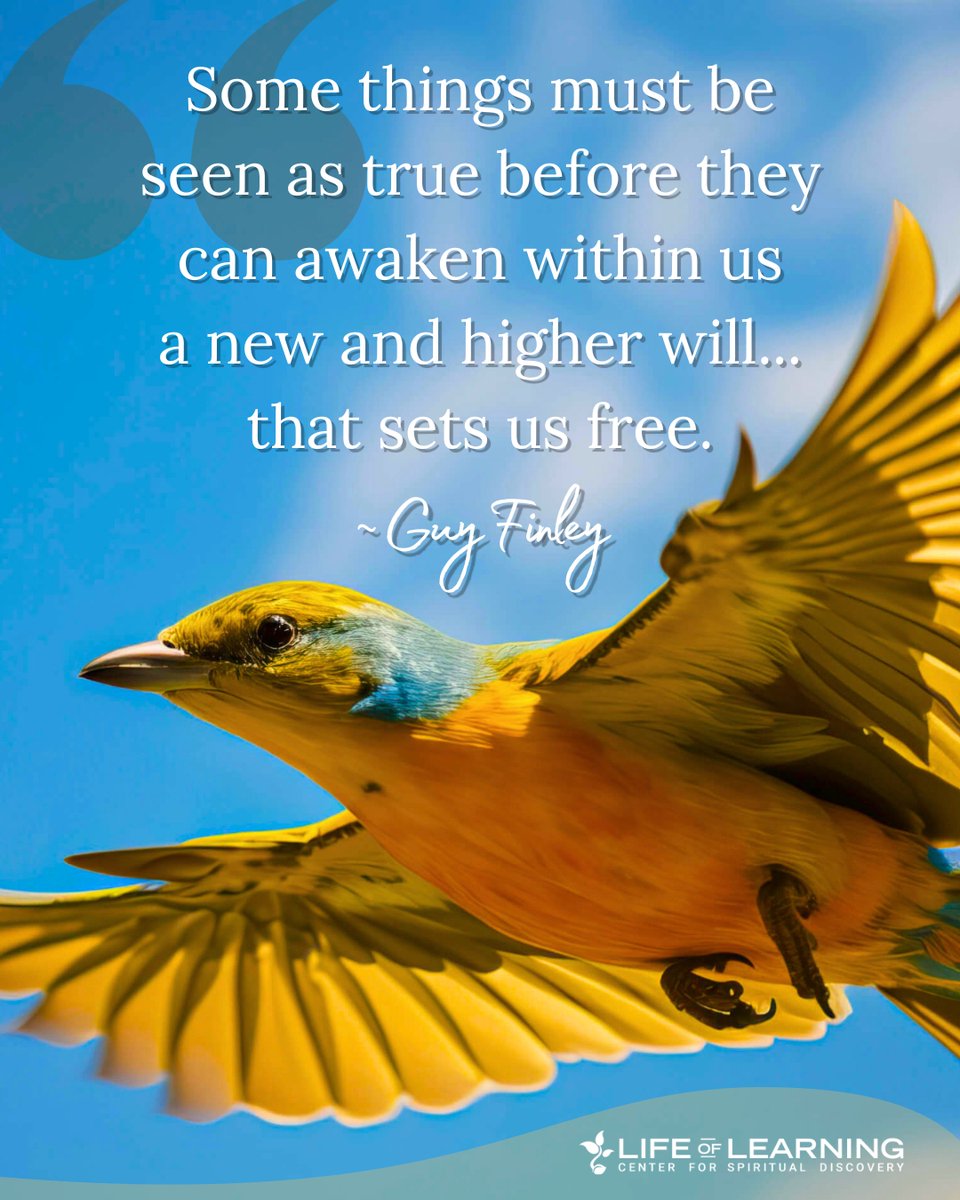 guy_finley's tweet photo. Some things must be seen as true before they can awaken within us a new and higher will... that sets us free. ~ Guy Finley. Read More: https://t.co/WFjWlxPsat #awakening #lettinggo https://t.co/xdEASjgAKc