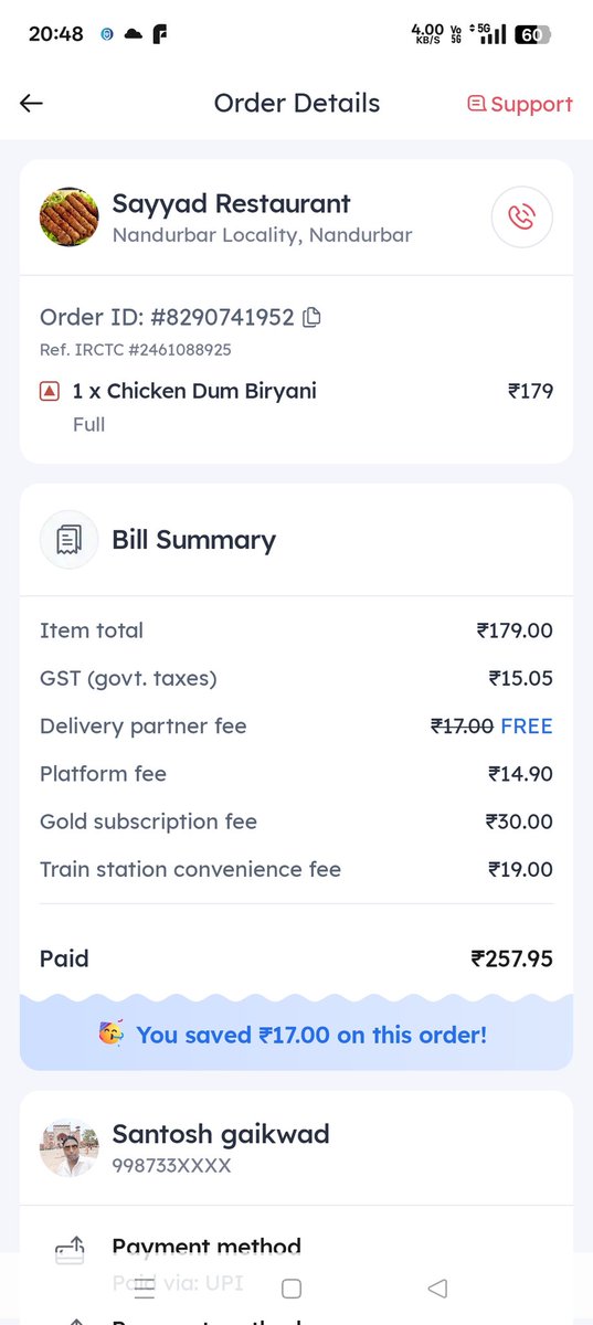 santosh0436's tweet photo. @zomatocare I have to go to sleep hungry at this late hour because of you; Zomato is third-class—I never received my order. https://t.co/fQ0qQGAIFk