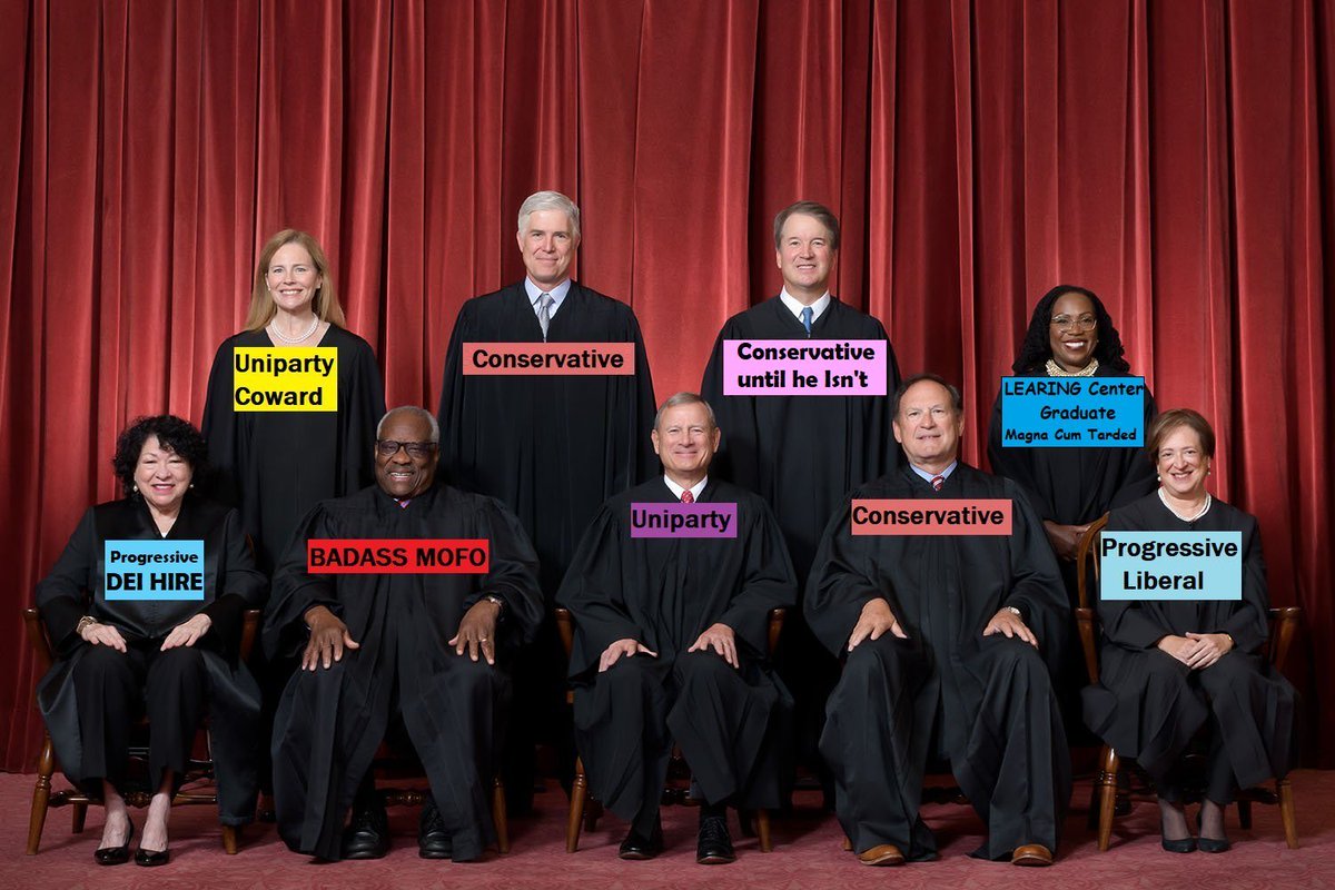 NewsWatchWarMan's tweet photo. @ACTBrigitte @AmericaNewsroom @ShannonBream And the #Anti_USConstitution, #Treasonist #Traitor, #SCOTUS #Justices: #Roberts, $Sotomayor, #Kagan, #Barrett, #Jackson, defy the 14th amendment to ruin the #US. https://t.co/jcIpnJOx5m