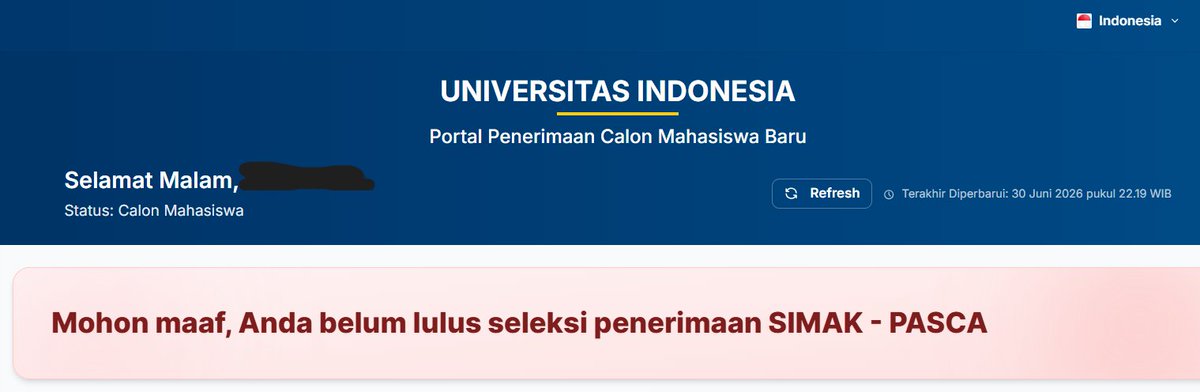 mutiasha_'s tweet photo. 📬 Result 2

Hari ini, pengumuman lebih cepat dari jadwal seharusnya. Sepekan ke belakang sudah menyiapkan mental ketika memang tidak keterima, dan alhamdulillah sekarang lebih bisa nerima juga.

Masih banyak peer yang perlu diperbaiki, masih panjang perjalanan untuk ditapaki. https://t.co/5lzrxBnWR6