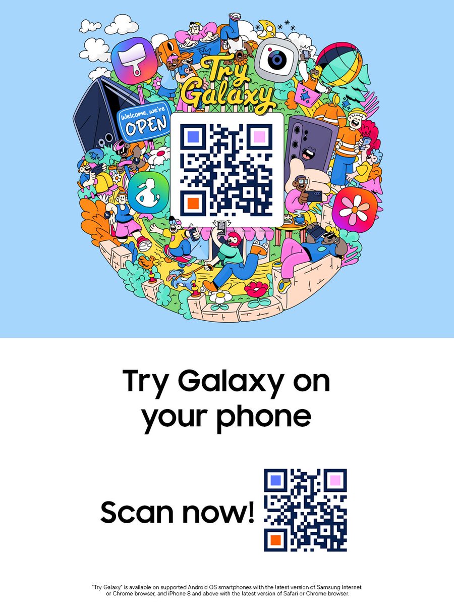 samsungmobileng's tweet photo. Thinking about switching to Galaxy? Now you can experience it before you do 😍
Scan the QR code now to explore the Galaxy experience right on your phone.
See what everyone's been talking about!
#TryGalaxy
#SamsungNigeria https://t.co/7r9YSgMdzP