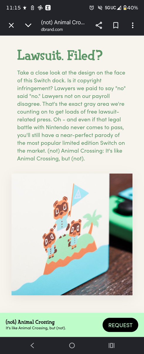 Squircle_MFT's tweet photo. @HardwareSteam This is Dbrand's whole stick.
- sold PS5 faceplates, taunted sony to sue them. Sony then hits them with C&amp;D, product was then pulled.
- sold switch 1 sticker theme that were almost complete copy of the animal crossing switch, hit with C&amp;D from Nintendo, product was pulled. https://t.co/Il00fM1AIa
