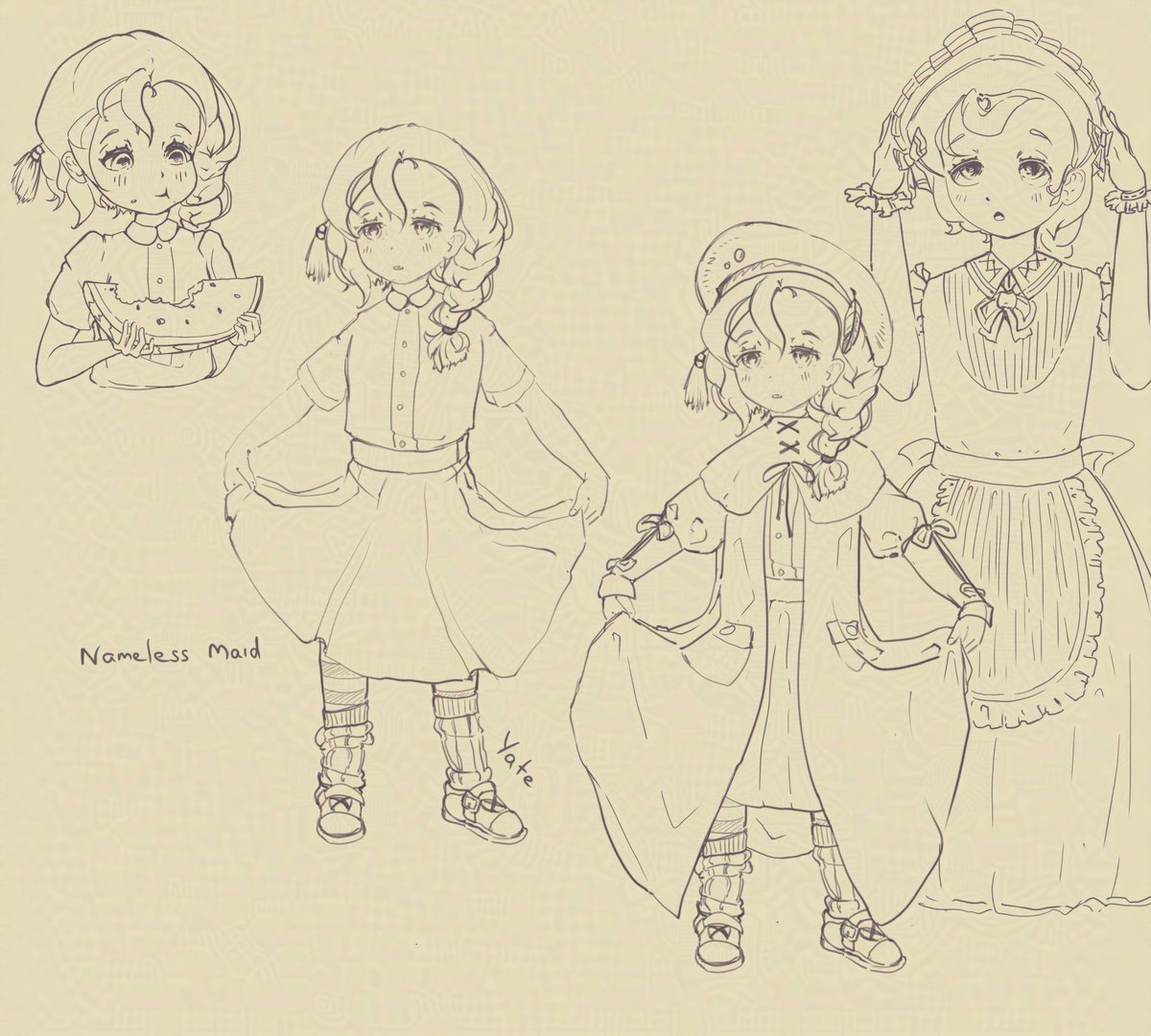 Ryo_tend's tweet photo. namless maid
 #ロリ https://t.co/pCXIogYosv