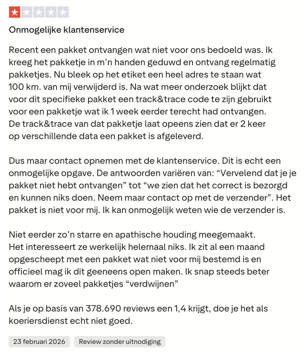 Bug_Meister's tweet photo. @GozewijnGoossen @dpdNL DPD is ruk! Mijn laatste ervaring 👇🏻 https://t.co/YiDeMHZm5k