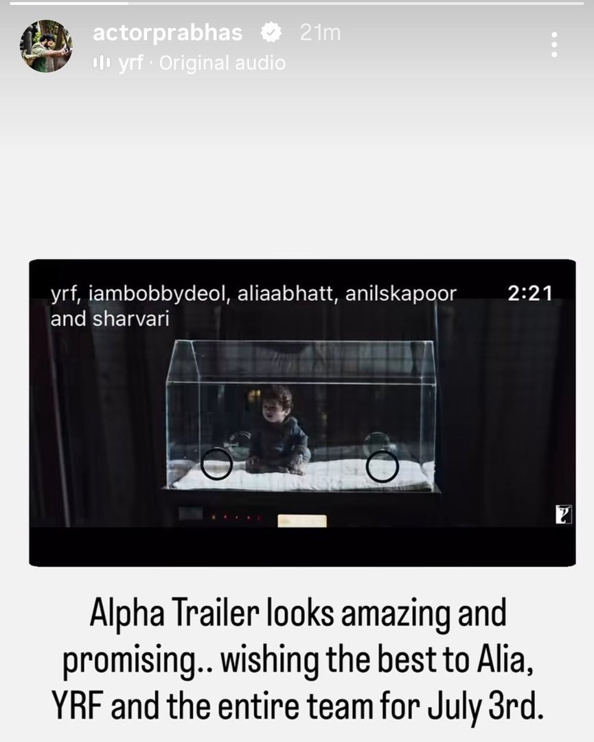 HailPrabhas007's tweet photo. #Alpha ki #Prabhas story ah... 
Confirm ra boyss.... 
#AliaBhatt in #Kalki2 fixxxxx ✅✅ https://t.co/qm1aACqM9Q