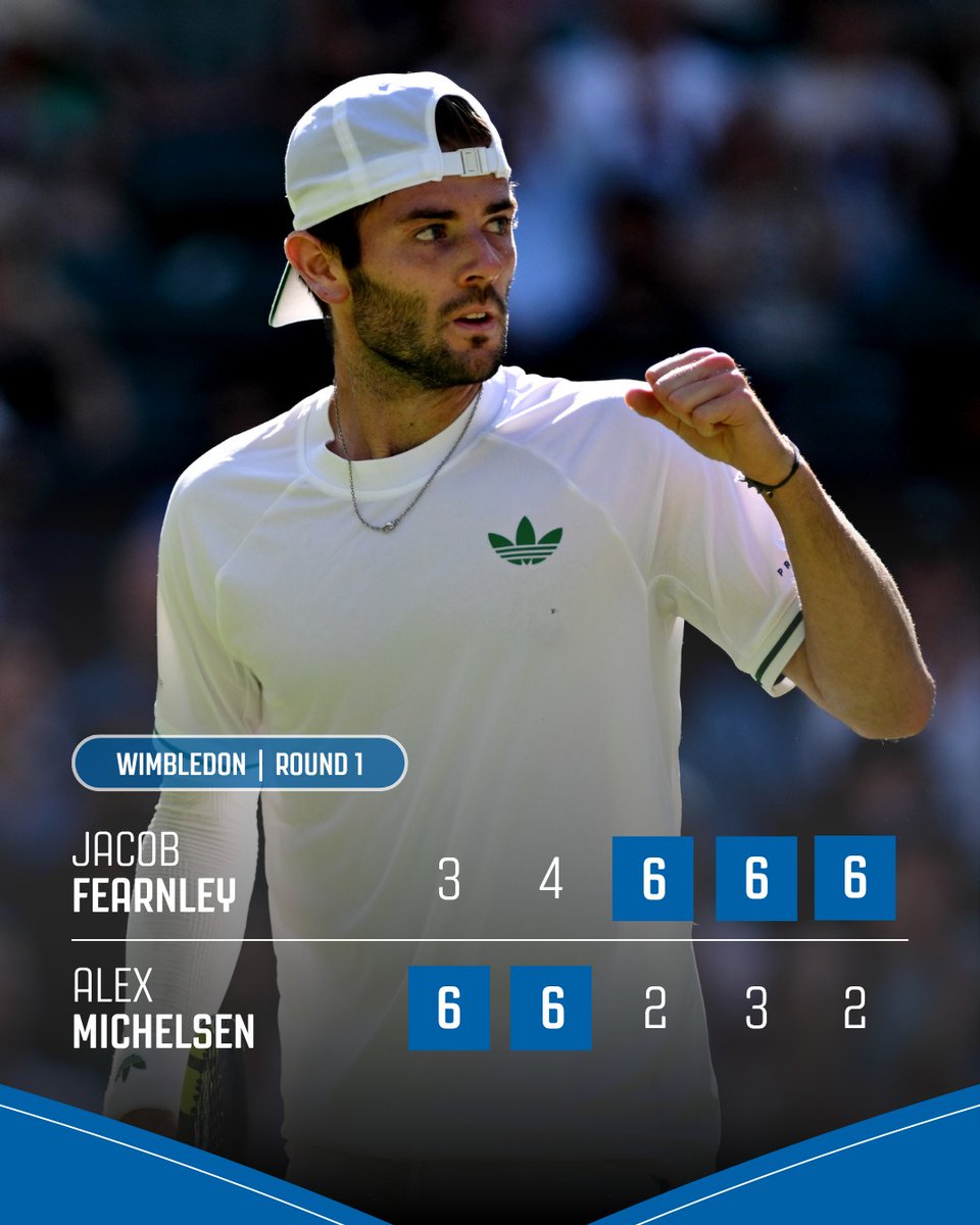 tennisscotland's tweet photo. Sensational from the Scot 🔥

Jacob Fearnley 🏴󠁧󠁢󠁳󠁣󠁴󠁿 fights back from 2️⃣ sets down to win a thriller against Alex Michelsen &amp; book his spot in the second round at Wimbledon 🌱

#ScotWatch https://t.co/sXwMR66yyC