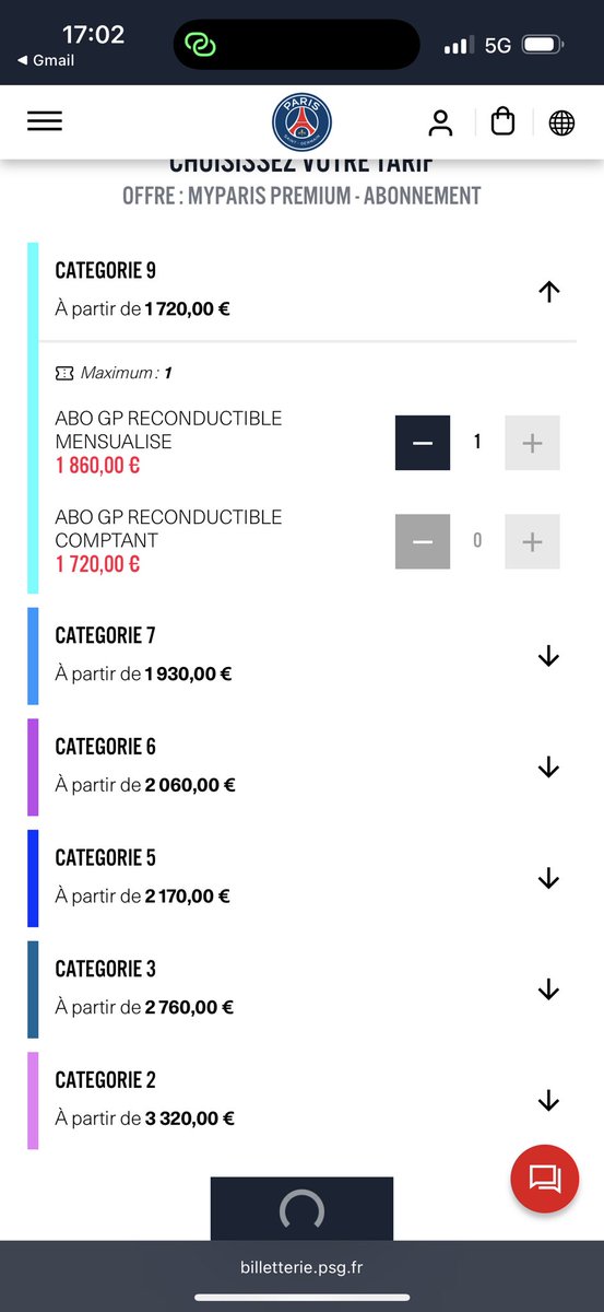 ClarenceJeanFr1's tweet photo. @PsgTicket Comme d’habitude bug à la dernière ligne droite https://t.co/ZAbZyS5MjT