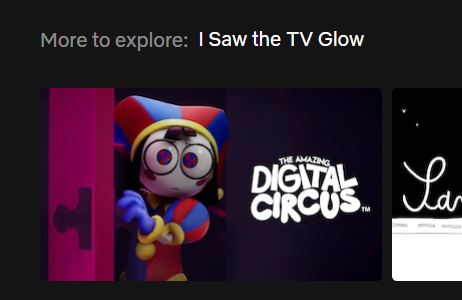 KrystaIHuntress's tweet photo. I search ISTTVG on my Netflix and the first thing it recced me was Digital Circus HAHA https://t.co/cha4wDvNwA