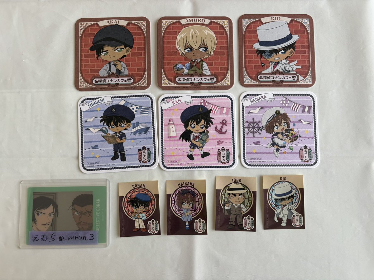 _mrun_3's tweet photo. 名探偵コナン コナン コナンプラザ コナンカフェ アニメイト ぱしゃこれ 特典 交換 譲渡

【求】同異種高明、大和or送料＋梱包費50円〜

【譲】画像

ツリーに続きます、4枚目ぱしゃこれ景光は高明との交換のみ
都内手渡し、郵送🙆🏻‍♀️
検索からでも気軽にお声かけください🙇🏻‍♀️ https://t.co/fnTZv2aWvR
