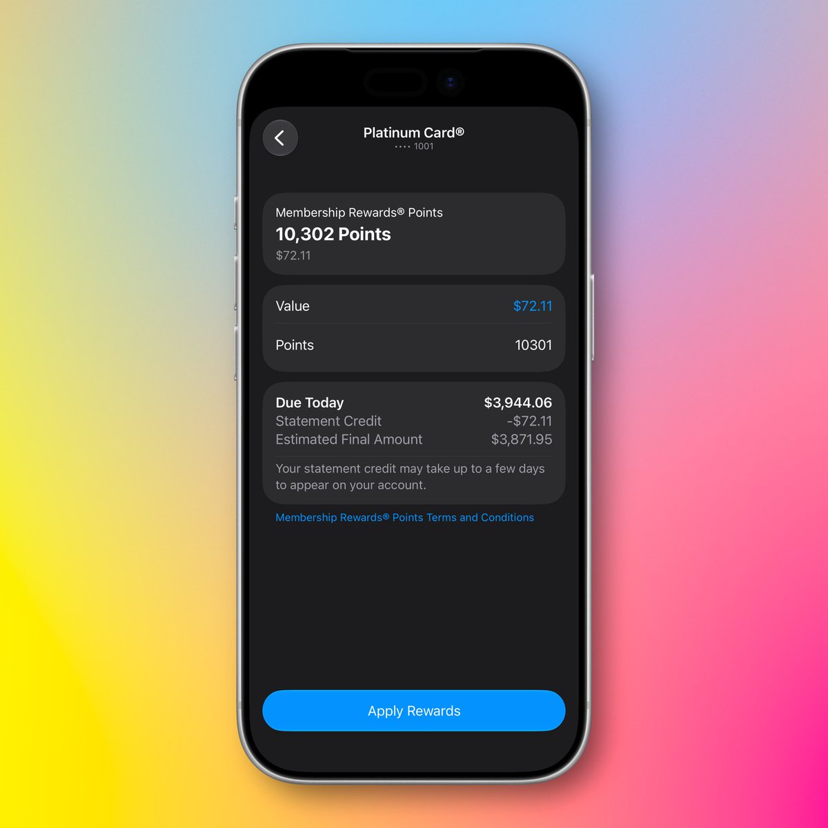 nandoprince93's tweet photo. 💳✨ Big news for American Express cardholders!

You can now redeem your Membership Rewards points directly through Apple Pay. 🍎📱

No extra apps. No redemption portals. Just choose your eligible Amex card in Apple Pay, tap "Use Rewards," and apply points toward part or all of your purchase. 🙌

For context, the redemption value is 0.7¢ per point, so: 💰 10,000 points = $70 💰 100,000 points = $700

That's a little better than cashing out at 0.6¢ per point, but it's still not the best way to maximize your Membership Rewards compared to transferring points to airline or hotel partners. ✈️🏨

That said, this is a really nice convenience feature for everyday purchases. 👏

Would you use this, or are you saving your points for travel? 🤔👇