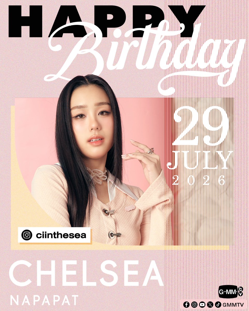 GMMTV's tweet photo. Happy Birthday to Chelsea

#GMMTV 
@ciinthesea https://t.co/Z9oDFJc5uQ