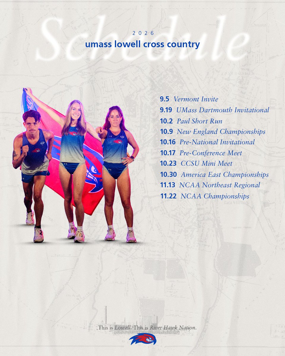 RiverHawkXCTF's tweet photo. The course is set for 2026 🗺️

Check out our full schedule for the upcoming cross country season!

🔗: https://t.co/ma6sJfPuNh

 #UnitedInBlue | #AEXC https://t.co/zMGmzrr9BB