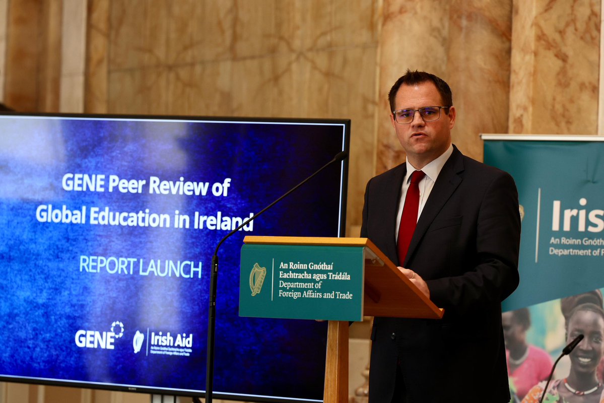 Irish_Aid's tweet photo. Today, at the launch of @GENE_GlobalEd Peer Review Report on Global Education, Minister @nealerichmond reaffirmed Ireland’s continued commitment to Global Citizenship Education.

#GlobalEducation https://t.co/0HPz8cICRZ