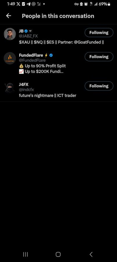 SilentPips0's tweet photo. @JABZ_FX @FundedFlare @indcfx From consistency to funded — this is the move! All requirements smashed: followed the 3 accounts, joined TG, liked+RT, tagged 3 traders. Proof attached. Let's win this one! 🚀 https://t.co/dqILe6tHEj