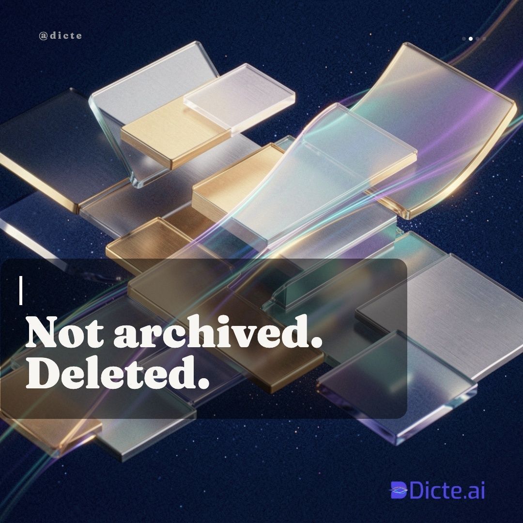 DicteAi's tweet photo. The best security feature we built is a delete button.
At https://t.co/6xBUPC8FY2, once your meeting is transcribed, the source audio is gone. Not archived. Gone.
You can’t leak what no longer exists.
#ZeroRetention #Privacy #Security https://t.co/VOPRZTesnk